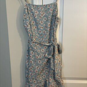 Alter'd State floral dress;  Size  Small; Blue with white and melon flowers